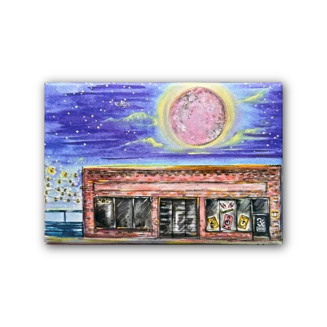3-inch magnet featuring artwork of Hanson’s 3CG Studios in Tulsa – band merch collectible