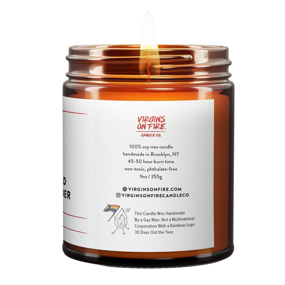 Heavily Tattooed Bartender Candle