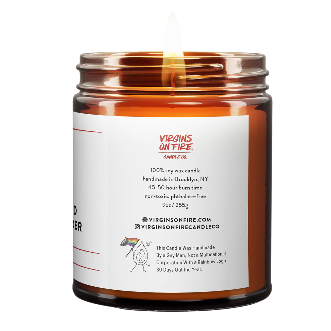 Heavily Tattooed Bartender Candle
