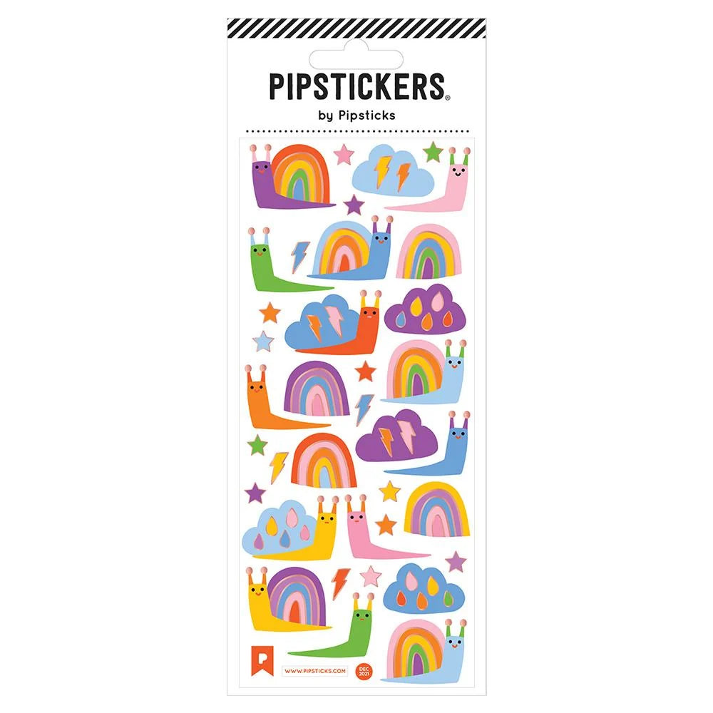 Sluggish Weather Rainbow Snails Sticker Sheet