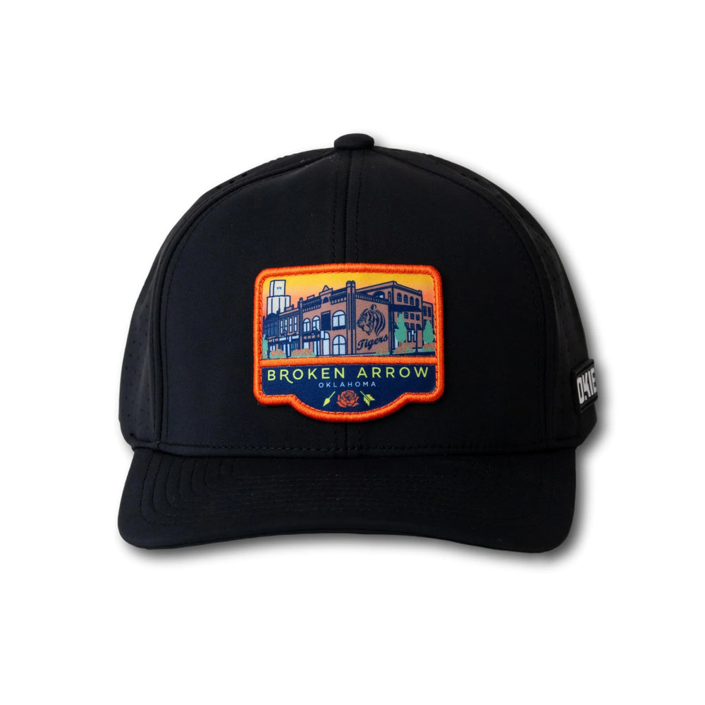 The Okie Brand - Broken Arrow Rose Black Performance Hat