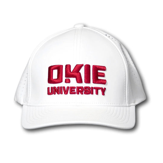 The Okie Brand - Okie University White Performance Hat