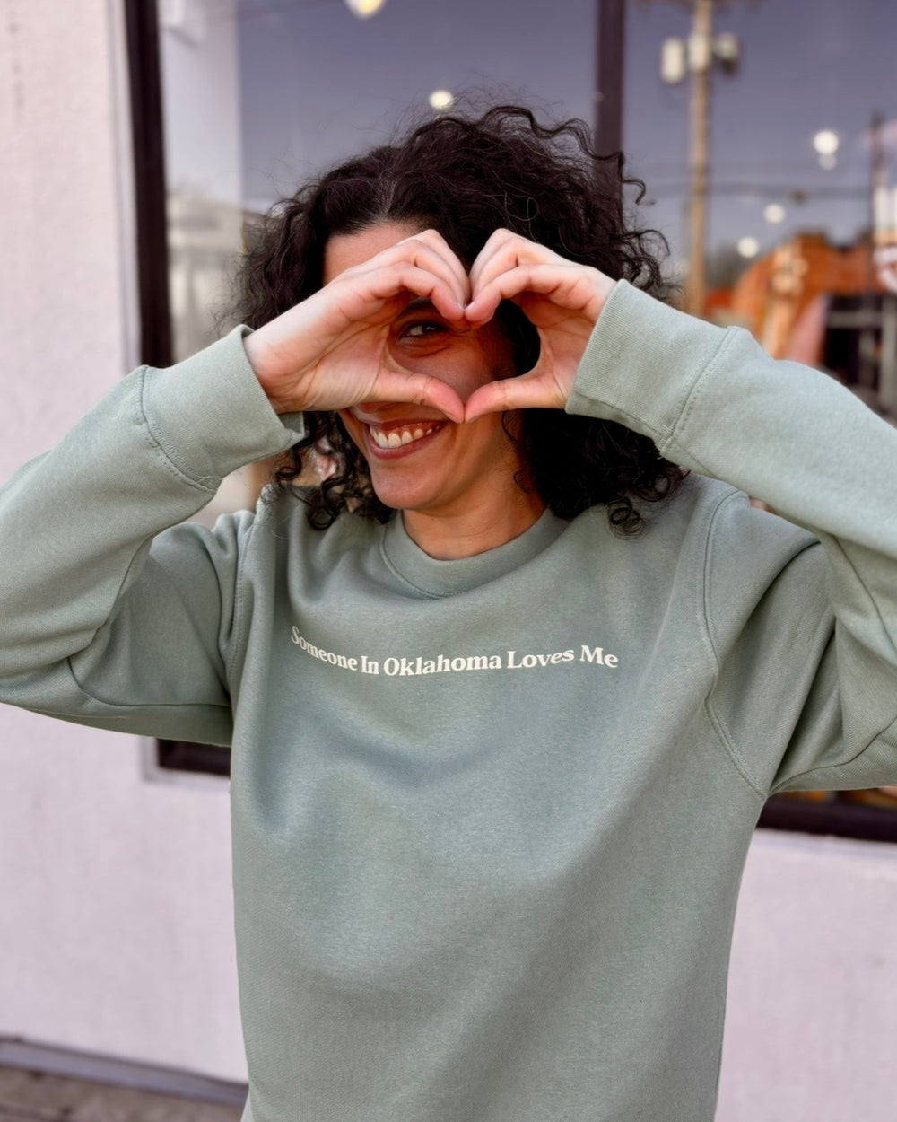 Someone In Oklahoma Loves Me Sweatshirt Teal