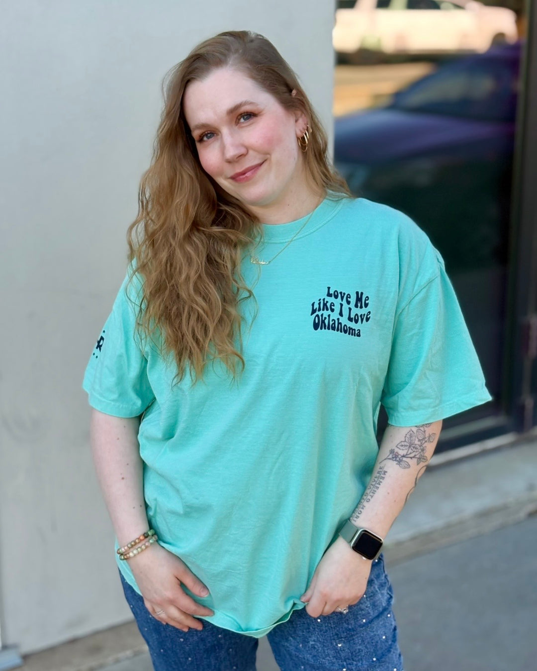 Love Me Like I Love Oklahoma Tshirt Mint