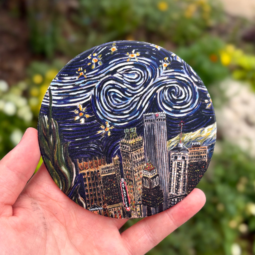 Tulsa Starry Night Coaster