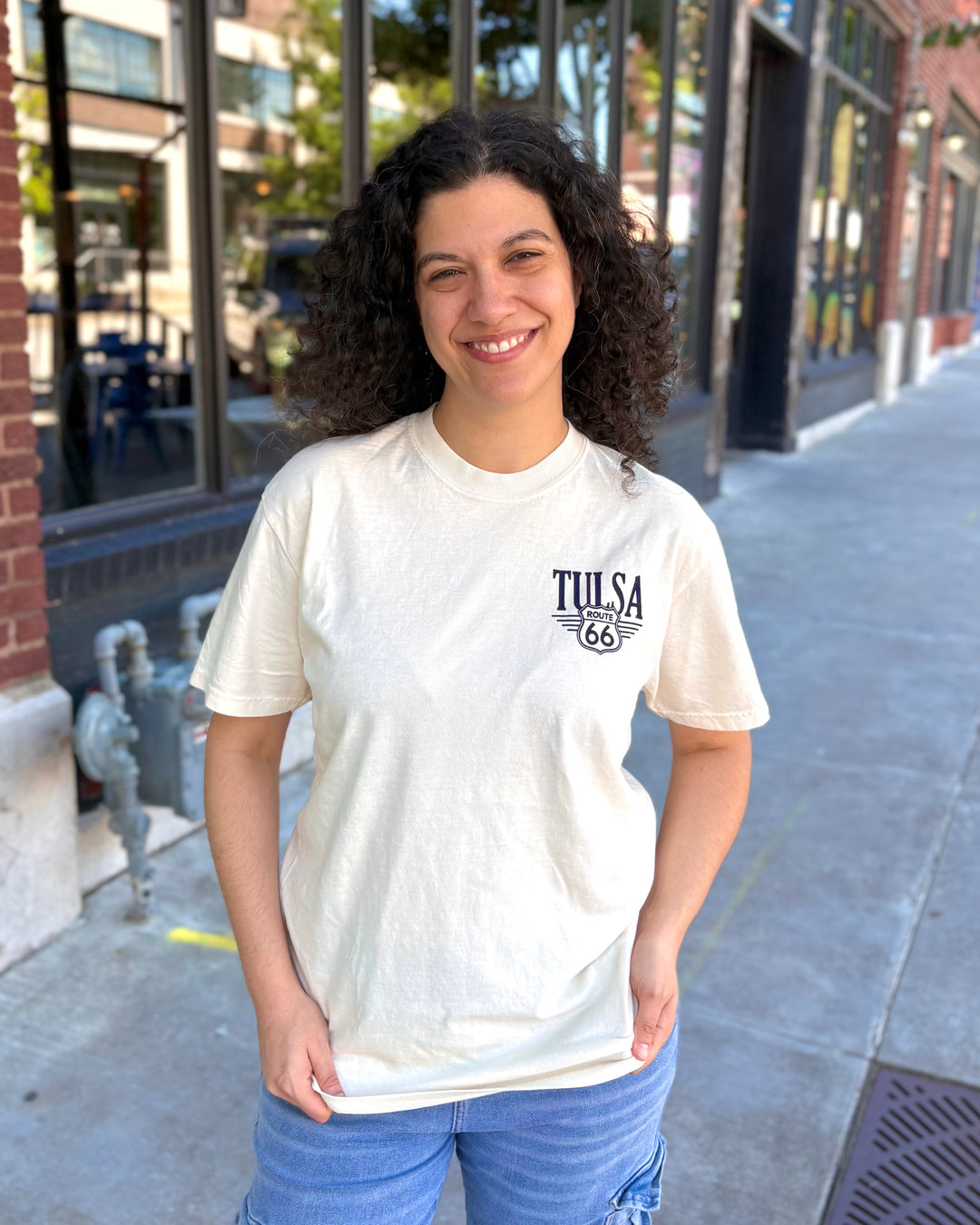 Tulsa Route 66 Classic Car Backprint Tshirt