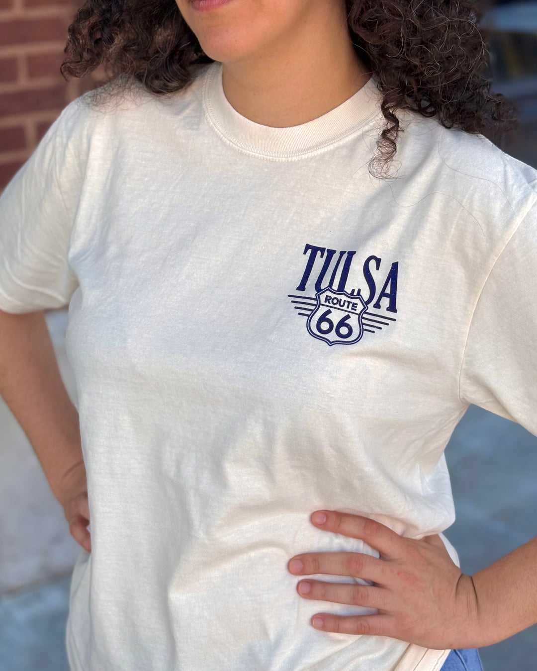 Tulsa Route 66 Classic Car Backprint Tshirt