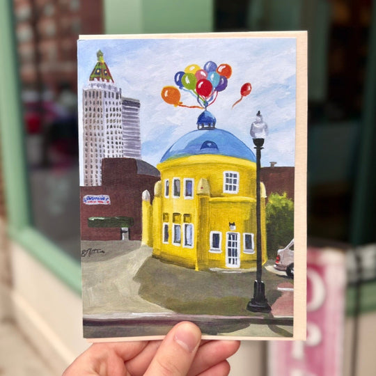 Blue Dome Birthday Card