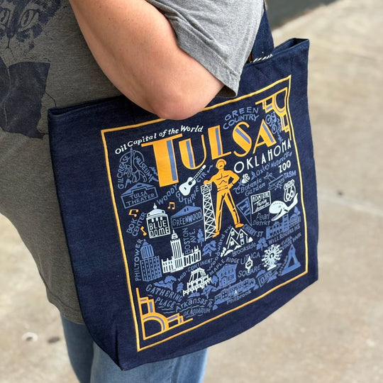 Tulsa Denim Tote Bag