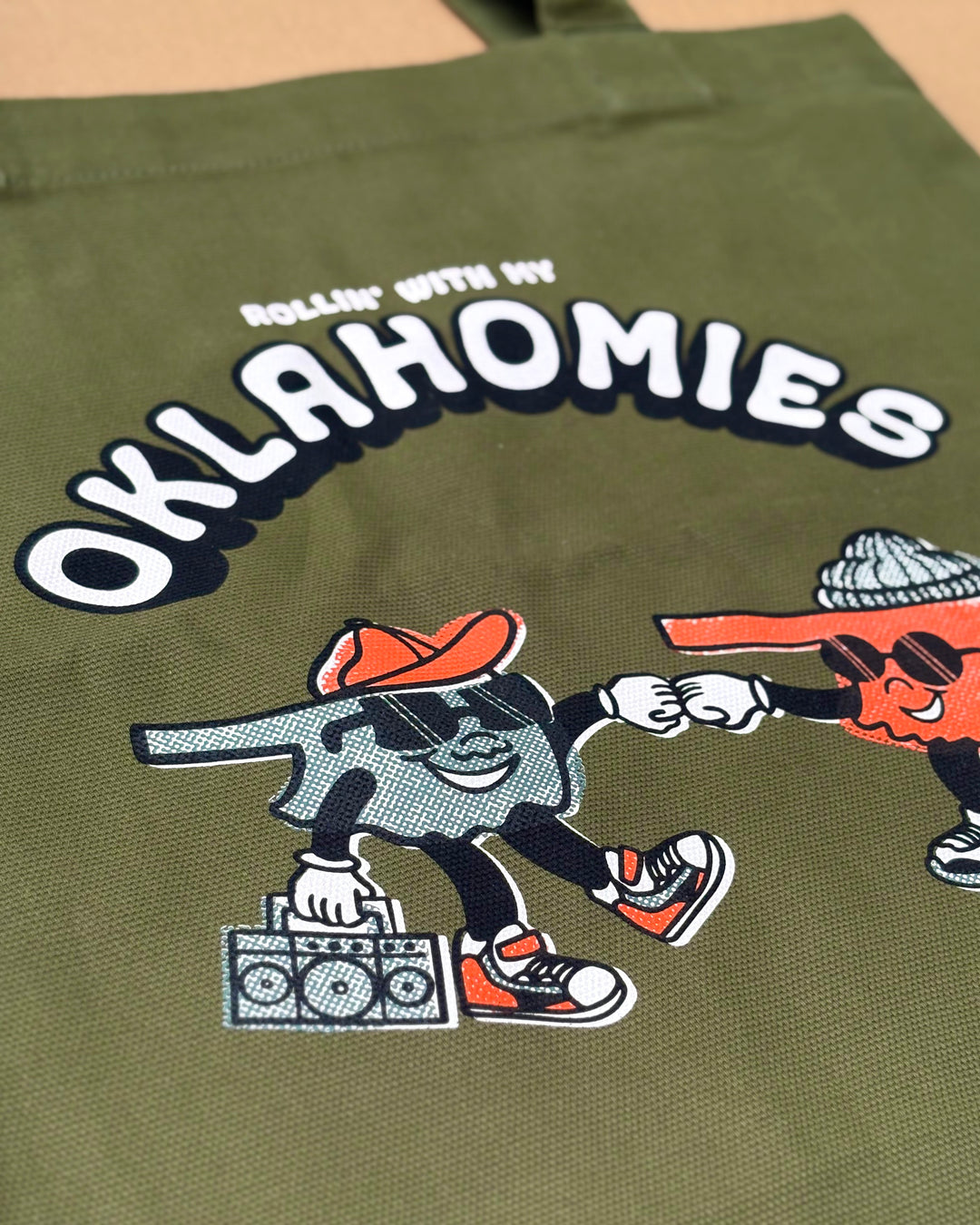 Oklahomies Army Green Tote Bag