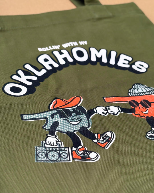 Oklahomies Army Green Tote Bag