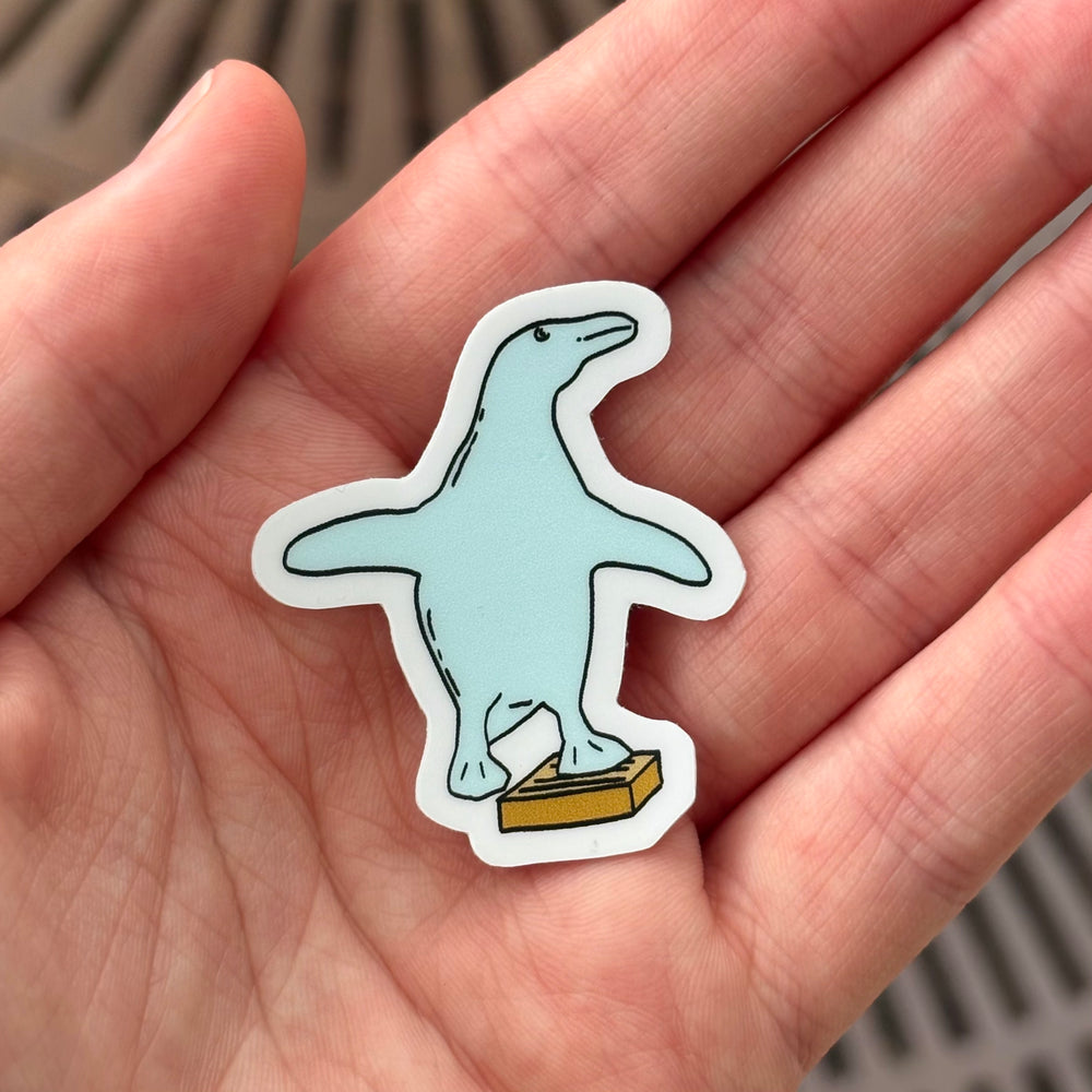 Penguin Statue Sticker
