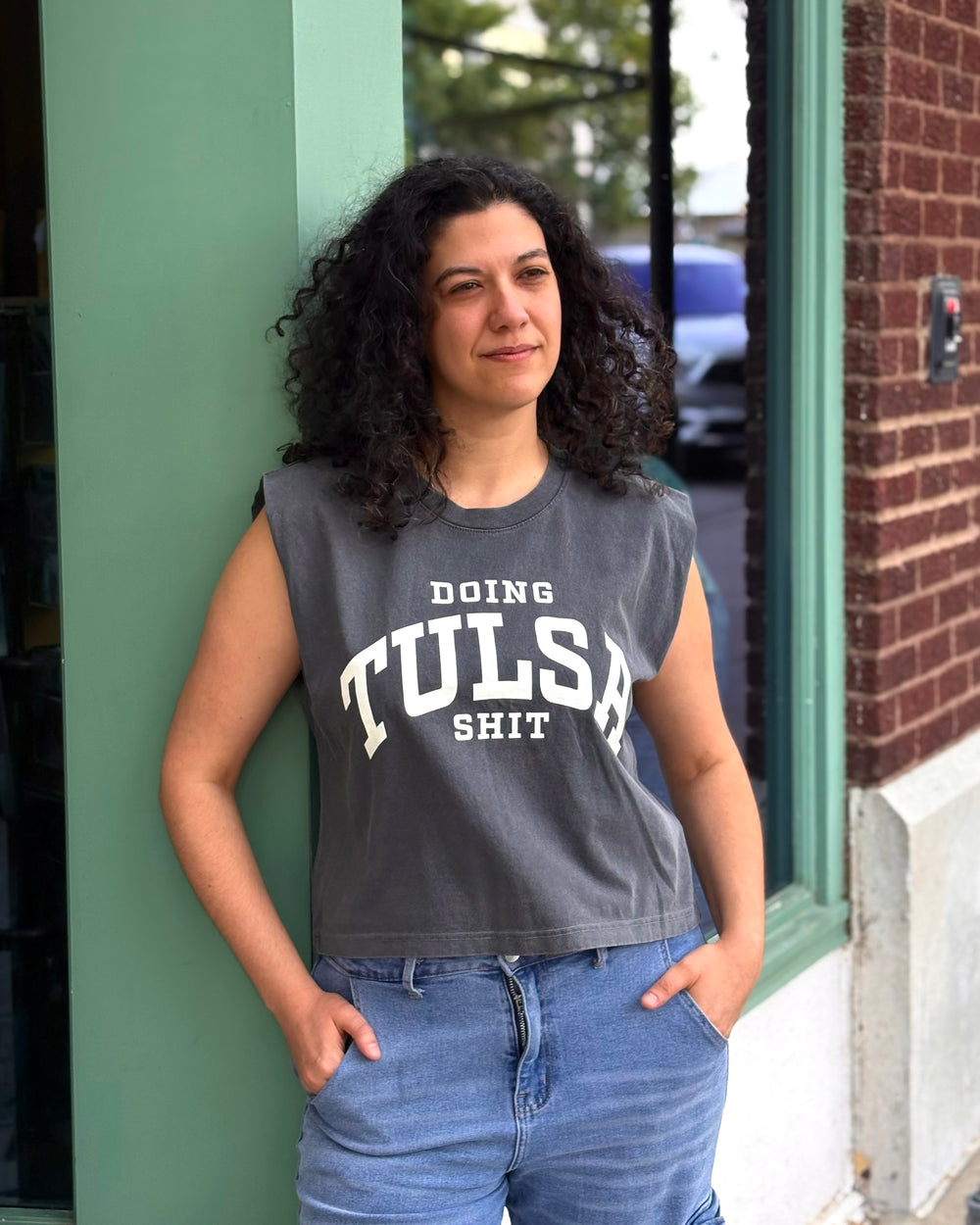Doing Tulsa Shit Black Muscle Tshirt