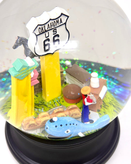 Oklahoma Route 66 Snow Globe
