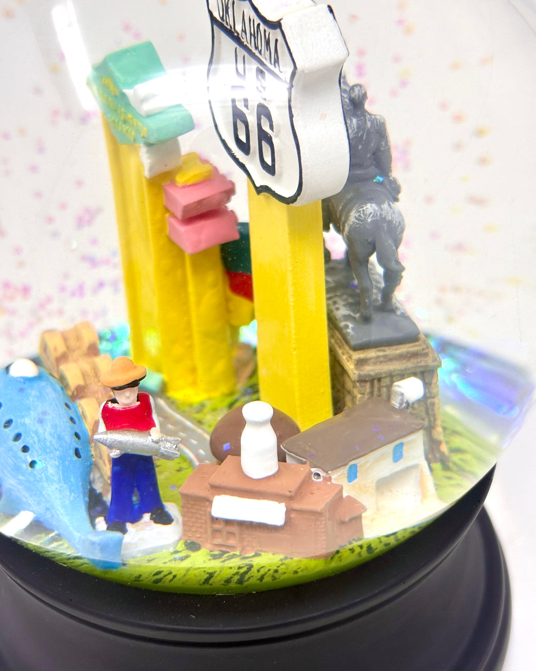 Oklahoma Route 66 Snow Globe