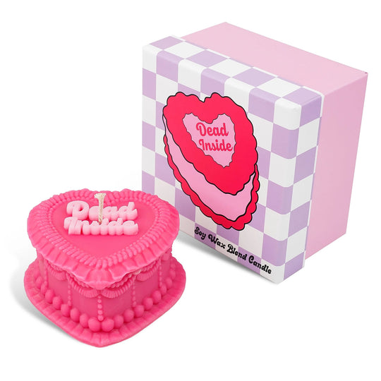 Dead Inside Heart Cake Candle
