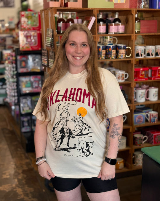 Ivory Oklahoma Cowboy Roper Tshirt