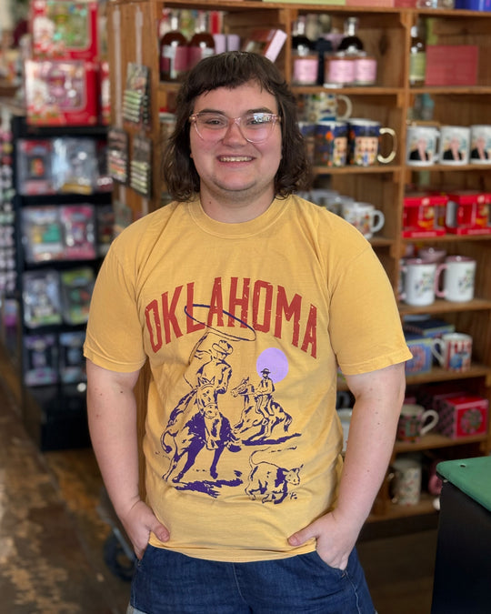 Mustard Oklahoma Cowboy Roper Tshirt