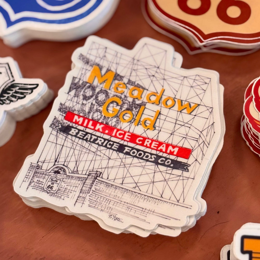Meadow Gold Sign Sticker