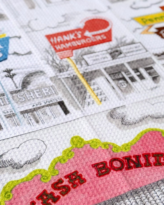 Tulsa in Ink Tea Towel