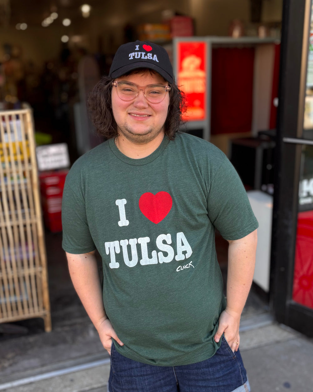 I Heart Tulsa Dark Green Tshirt