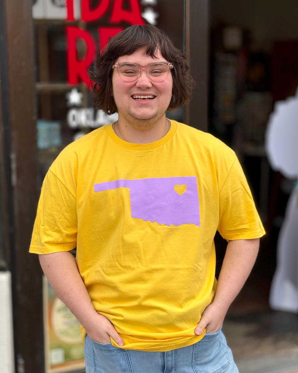 Oklahoma Heart Tshirt Yellow