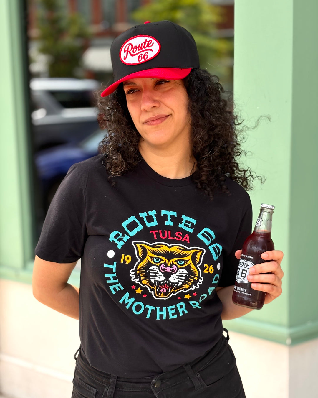 Route 66 Tulsa Mother Road Tiger Tshirt