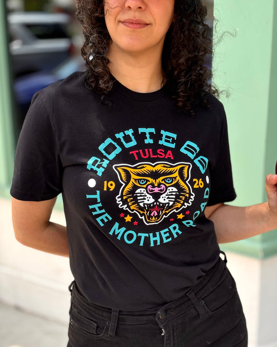 Route 66 Tulsa Mother Road Tiger Tshirt