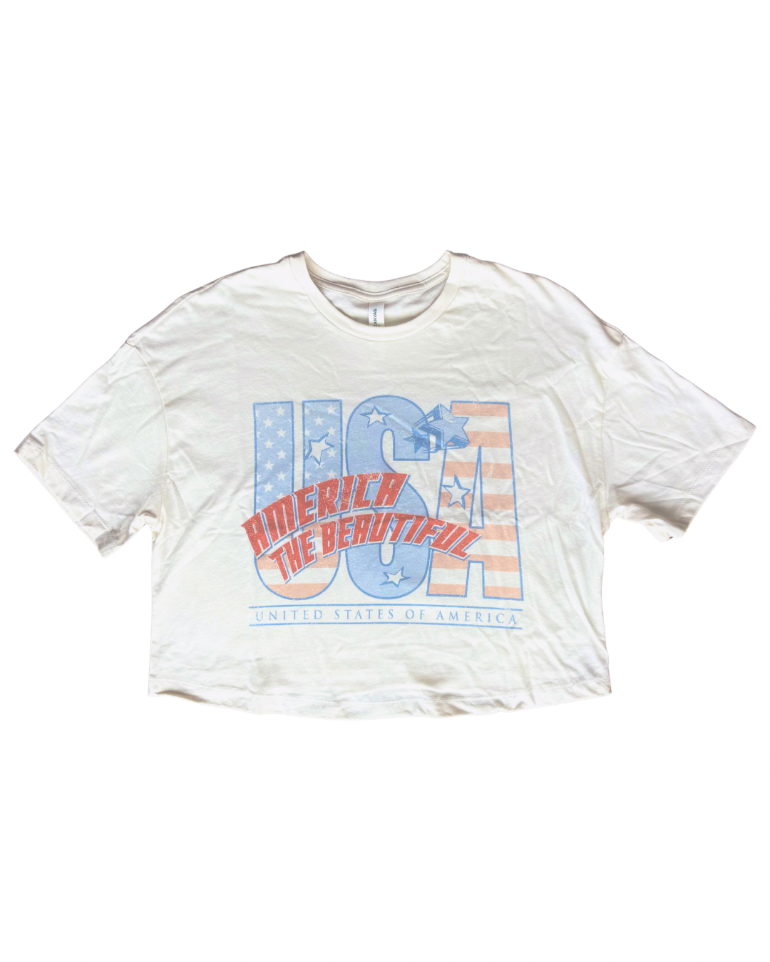 America The Beautiful Cropped Tshirt