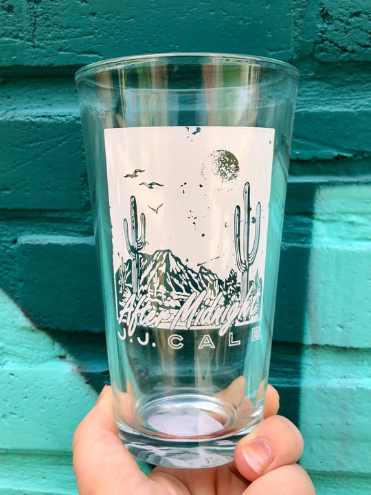 White JJ Cale Pint Glass