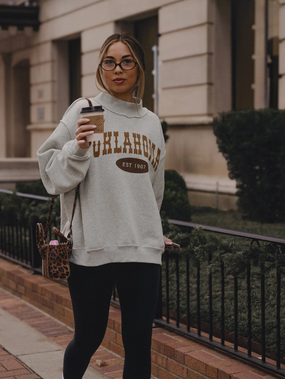 Oklahoma Est. 1907 Western Mock-Neck Sweatshirt