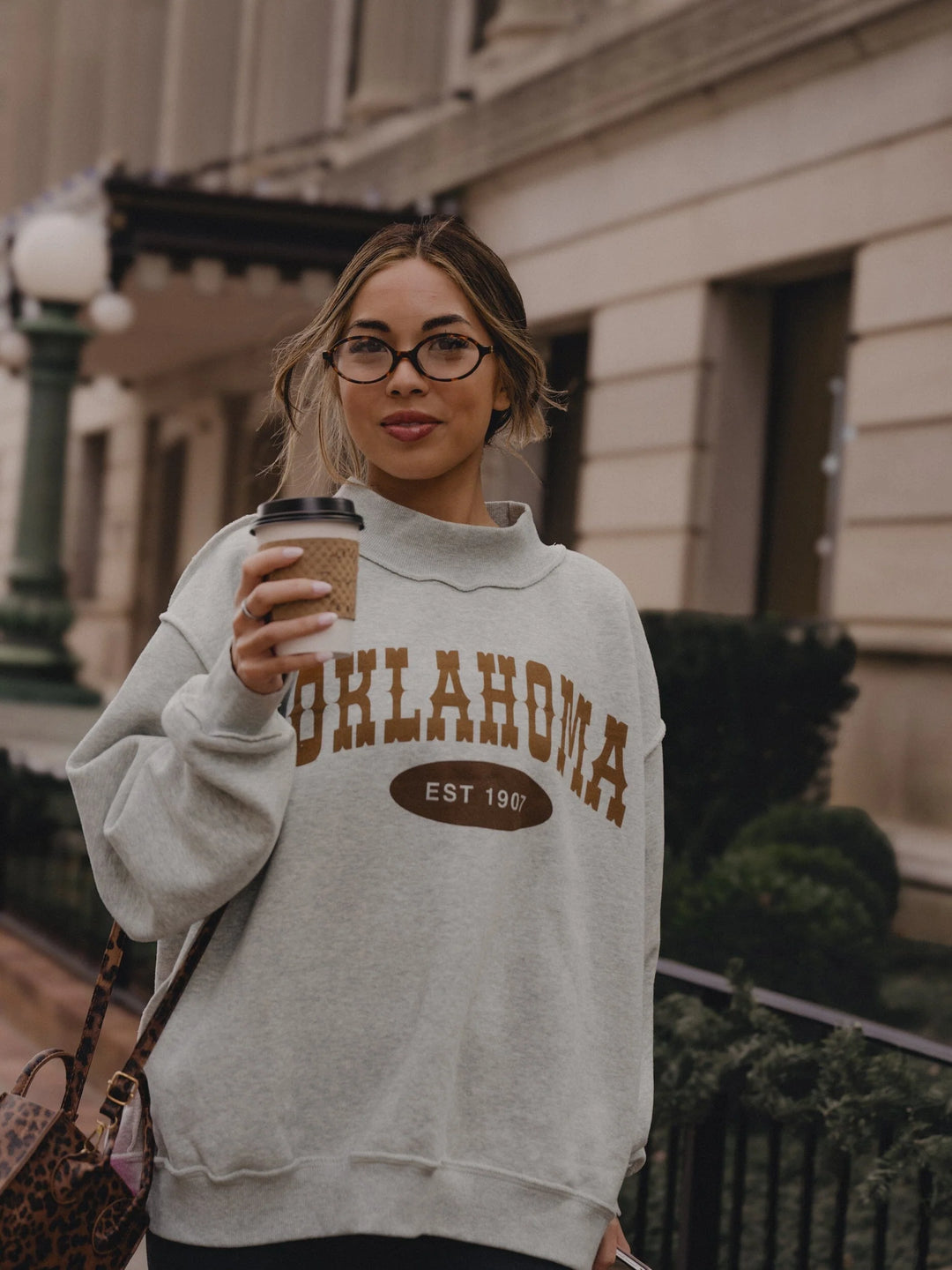 Oklahoma Est. 1907 Western Mock-Neck Sweatshirt