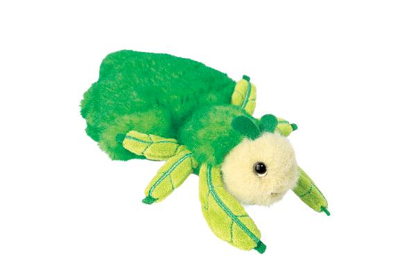 Soft green leaf bug plush inspired by real leaf insects