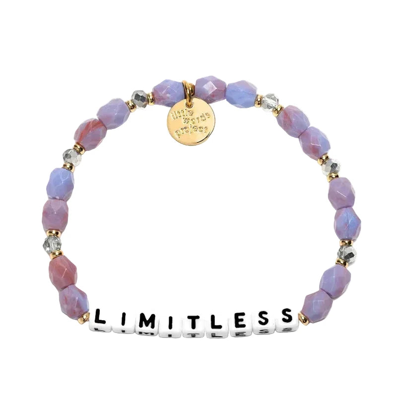 Limitless Galaxy bracelet S/M purple pink galaxy beaded bracelet by Little Words Project