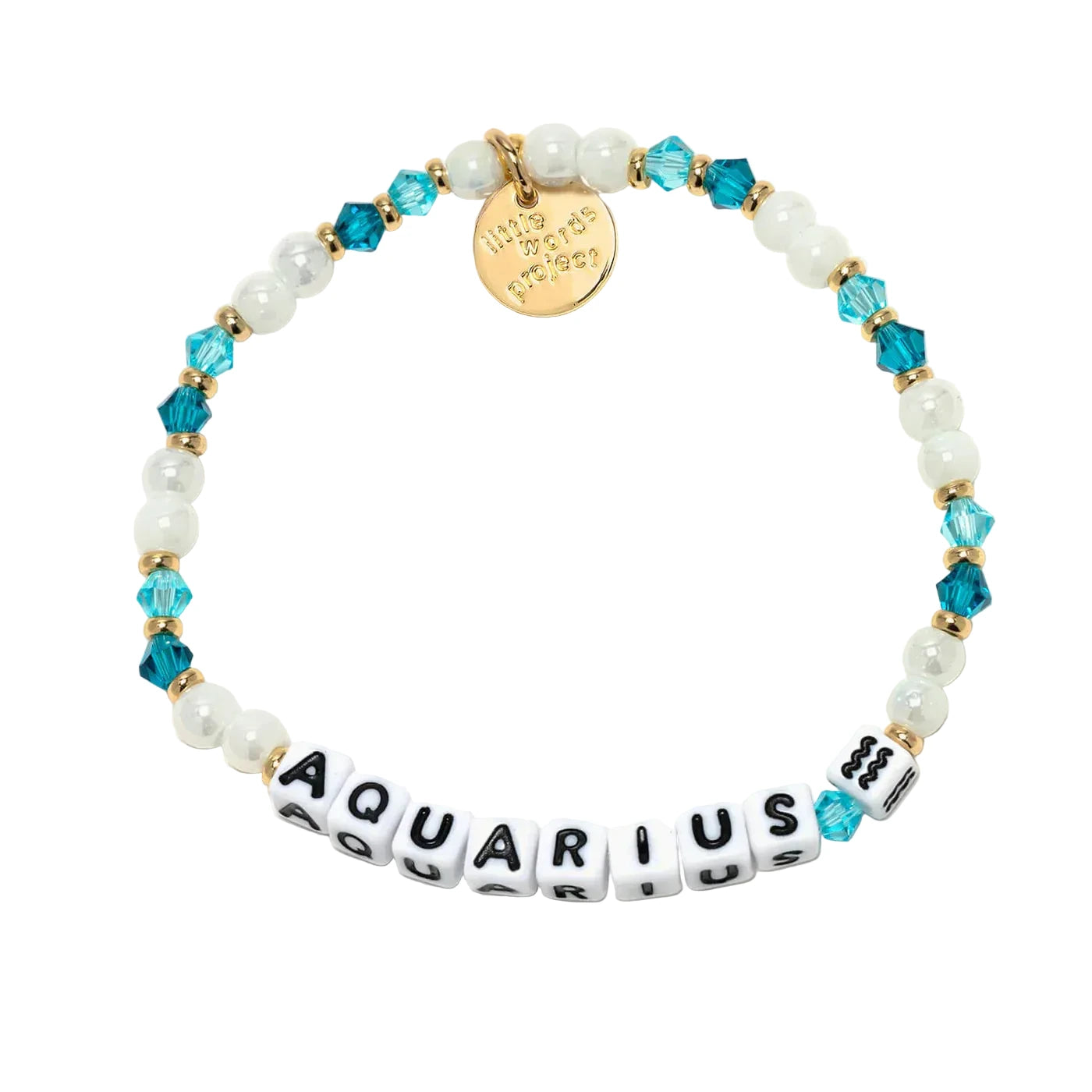 Aquarius Uranus bracelet zodiac bracelet by Little Words Project