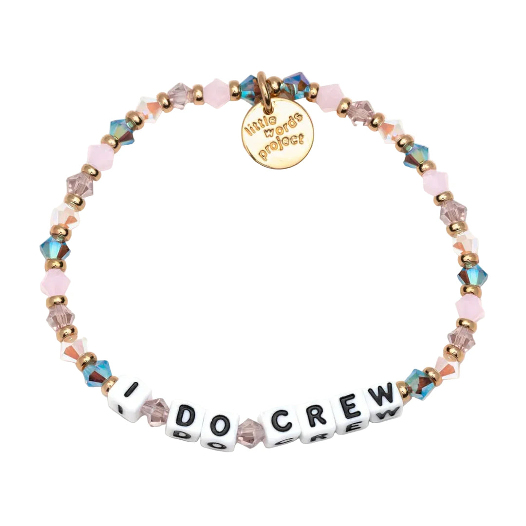 I Do Crew Bouquet bracelet pastel beaded bridal bracelet by Little Words Project