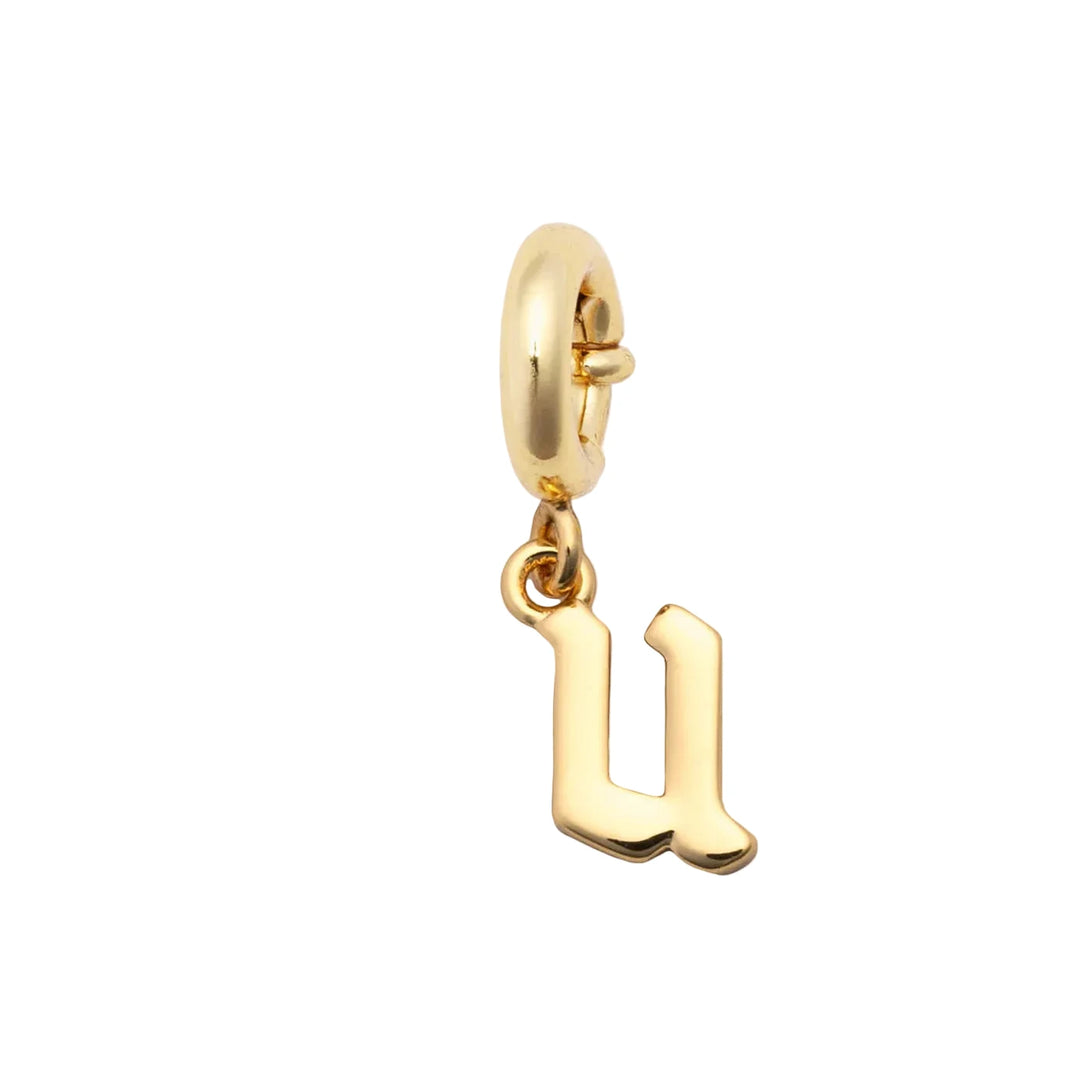Little Words Project Gothic letter charm V bracelet charm