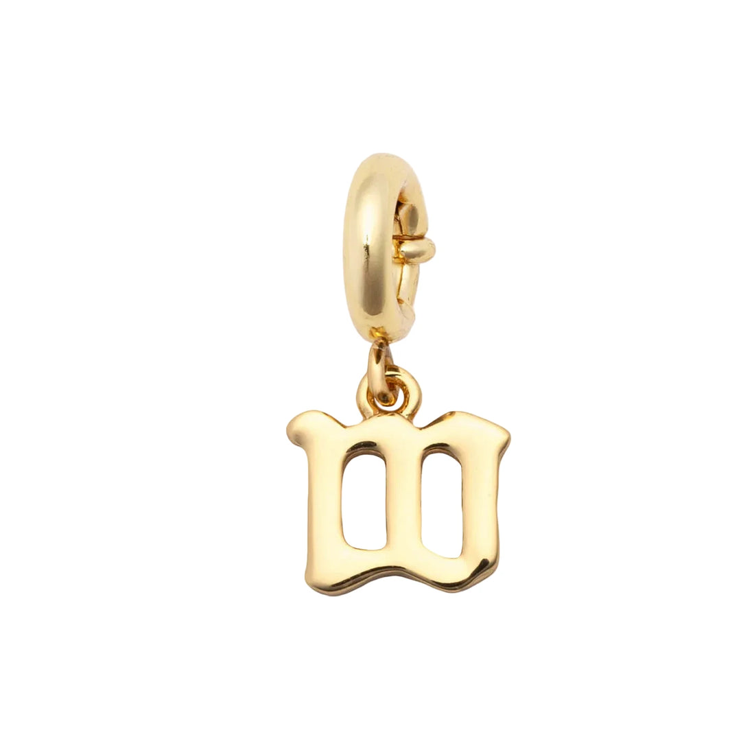Little Words Project Gothic letter charm W bracelet charm
