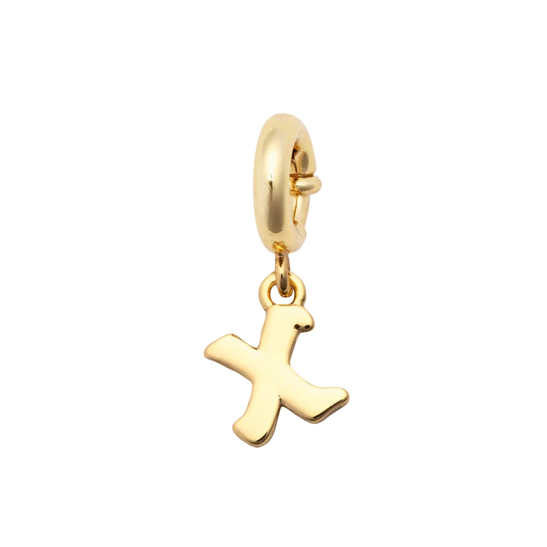 Little Words Project Gothic letter charm X bracelet charm