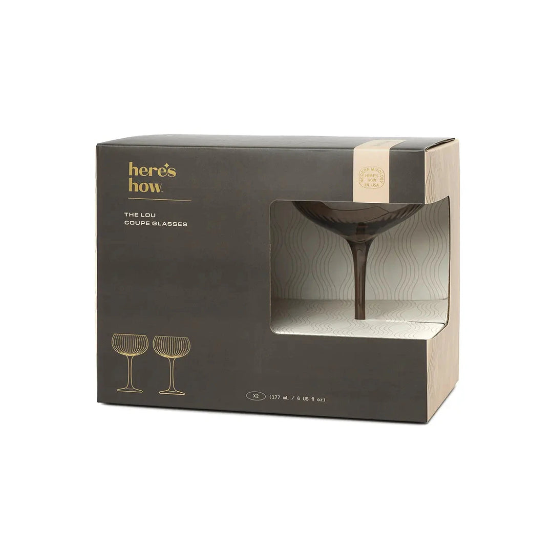 Lou Coupe Glass Set in Smoke