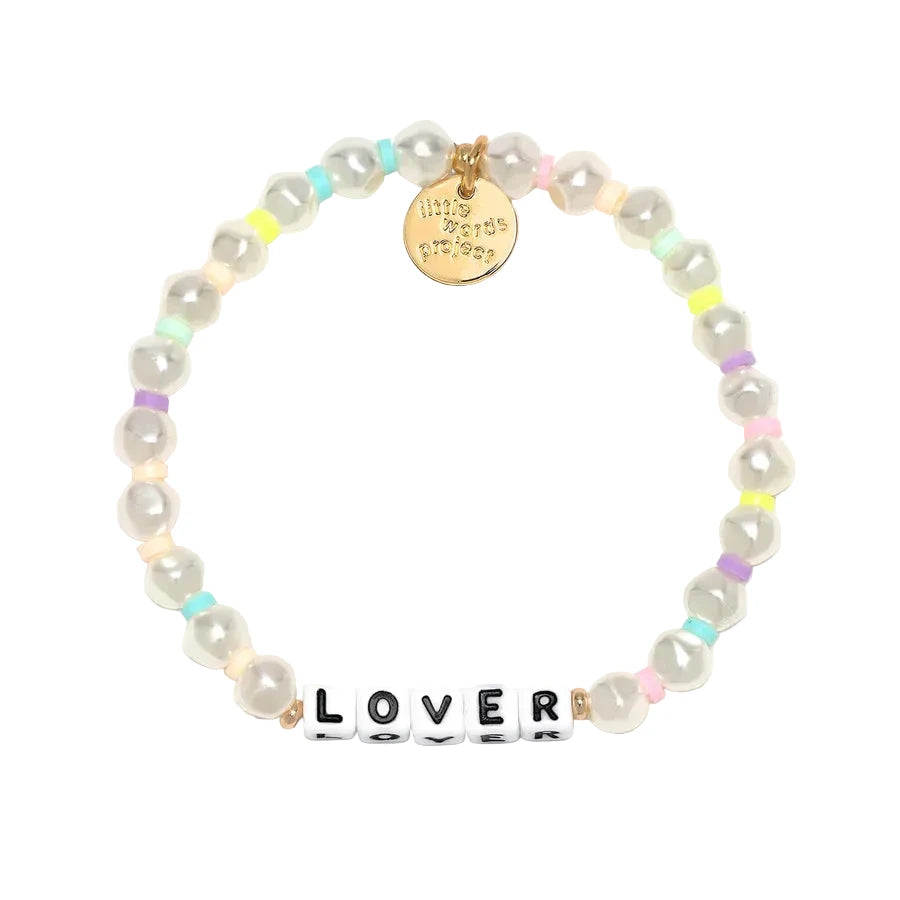 Lover Vanilla Cone bracelet pearl beaded bracelet with pastel accents by Little Words Project