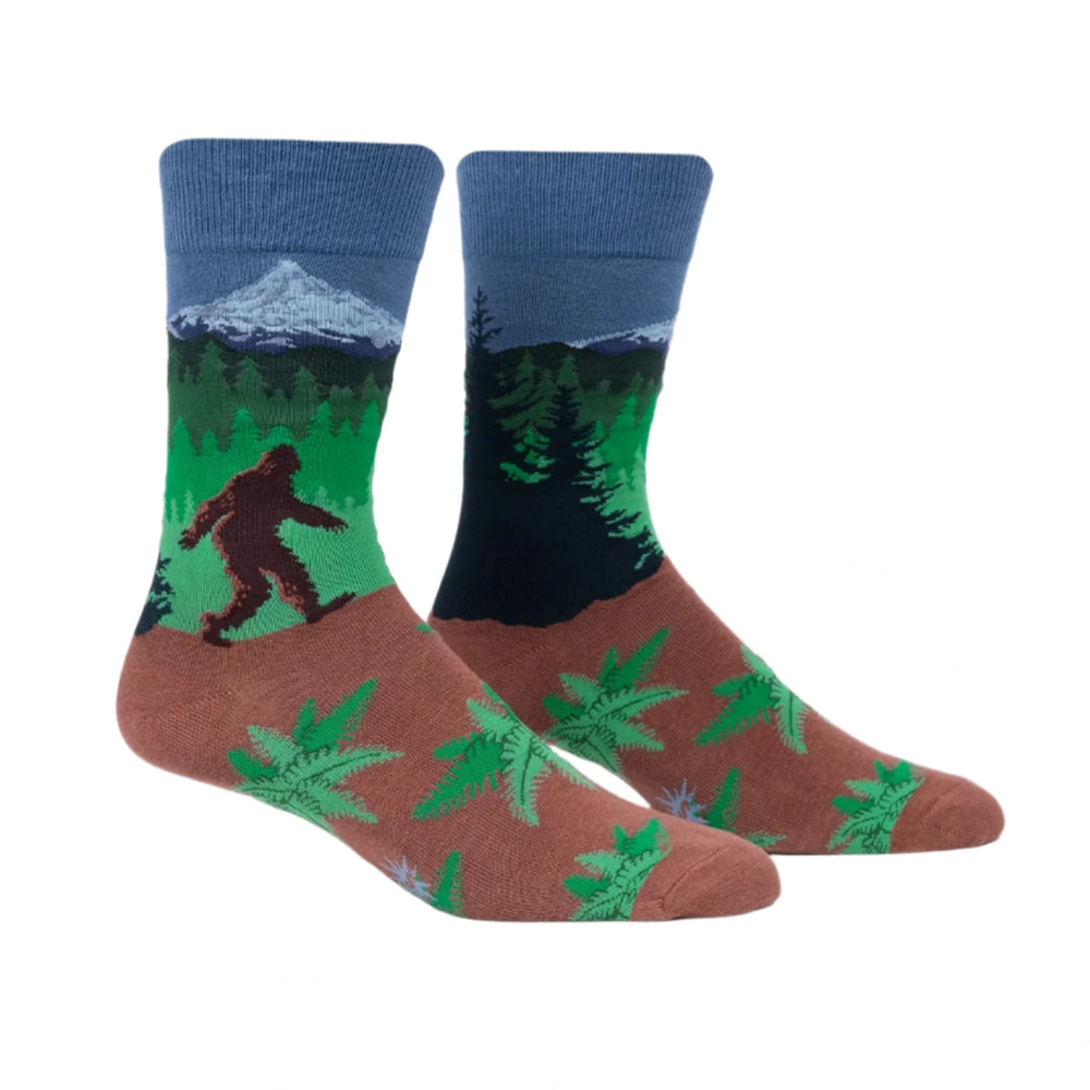 Sasquatch Welcome To My Hood Men's Crew Socks