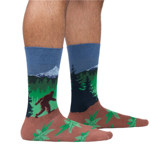 Sasquatch Welcome To My Hood Men's Crew Socks