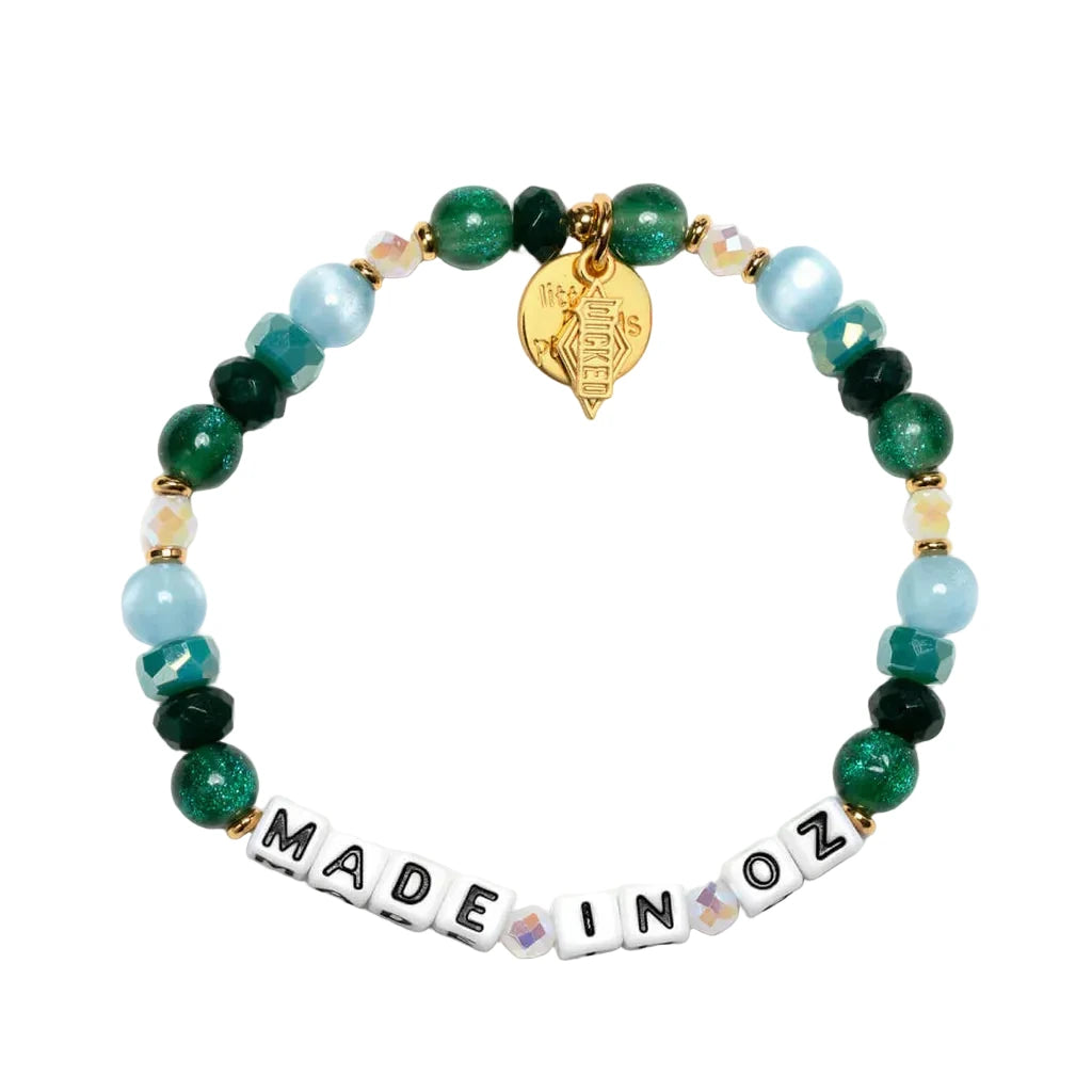 Made In Oz Gleam and Grit bracelet S/M green Wicked bracelet by Little Words Project