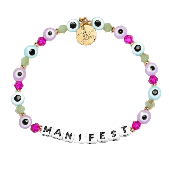 Manifest Eyes bracelet colorful evil eye bracelet by Little Words Project
