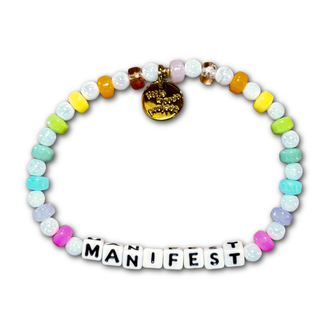 Manifest Summer Color bracelet S/M colorful inspirational bracelet by Little Words Project