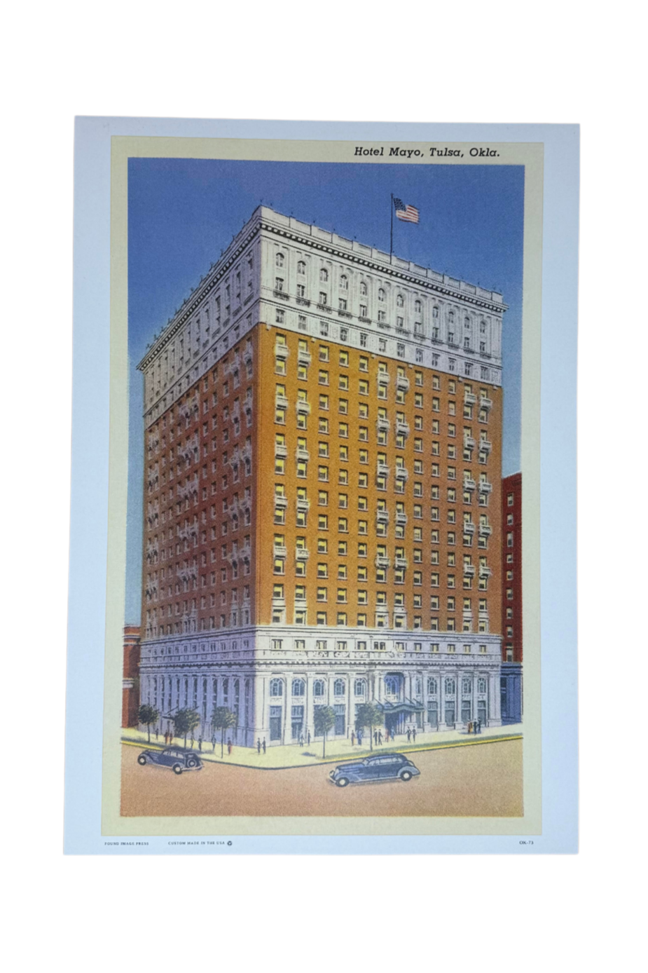 Historic Tulsa Mayo Building illustration wall art