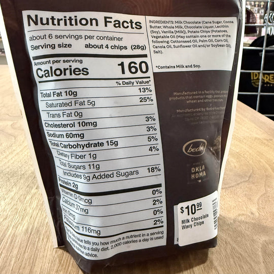 Milk Chocolate Wavy Potato Chips - Bedre Chocolates