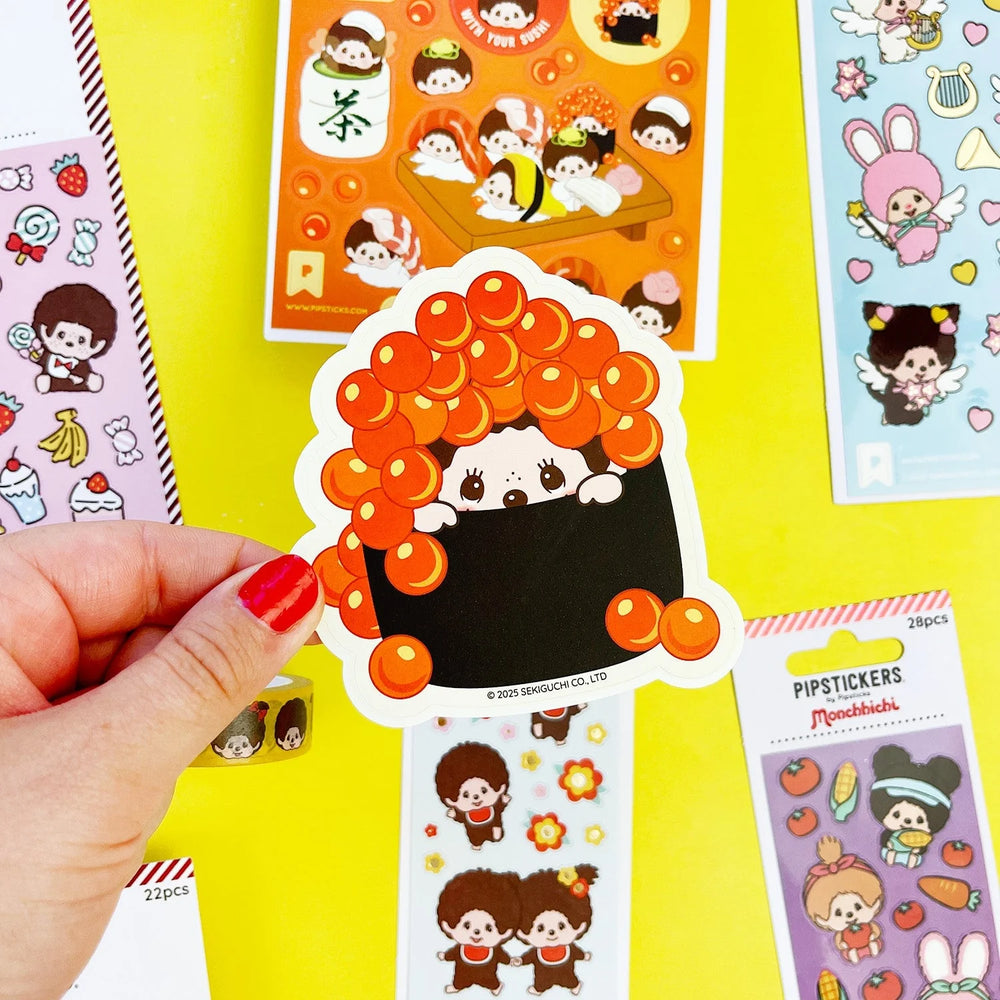 Monchhichi Sushi Scratch 'n Sniff Sticker and Mega Sticker
