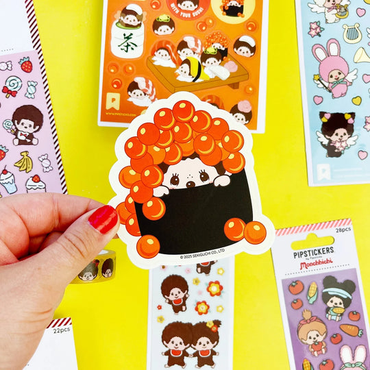 Monchhichi Sushi Scratch 'n Sniff Sticker and Mega Sticker